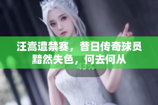 汪嵩遭禁赛，昔日传奇球员黯然失色，何去何从