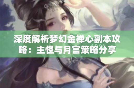 深度解析梦幻金禅心副本攻略：主怪与月宫策略分享