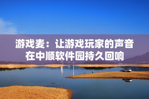 游戏麦：让游戏玩家的声音在中顺软件园持久回响