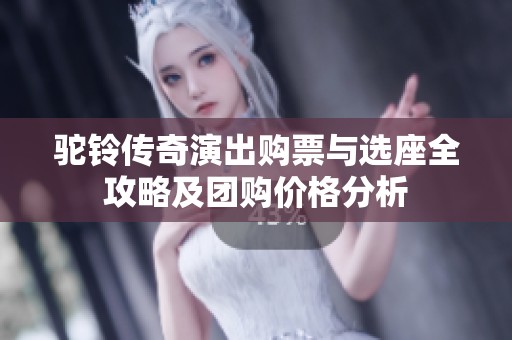 驼铃传奇演出购票与选座全攻略及团购价格分析