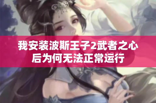 我安装波斯王子2武者之心后为何无法正常运行