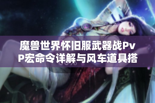 魔兽世界怀旧服武器战PvP宏命令详解与风车道具搭配攻略