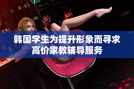 韩国学生为提升形象而寻求高价家教辅导服务